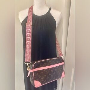 Authentic Louis Vuitton Compiegne 28 crossbody bag. Customized